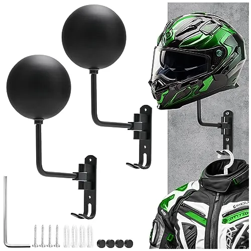 (1 Pack/ 2 Pack/ 4 Pack) 180 Degree Rotation Motorcycle Helmet Rack | Torolle