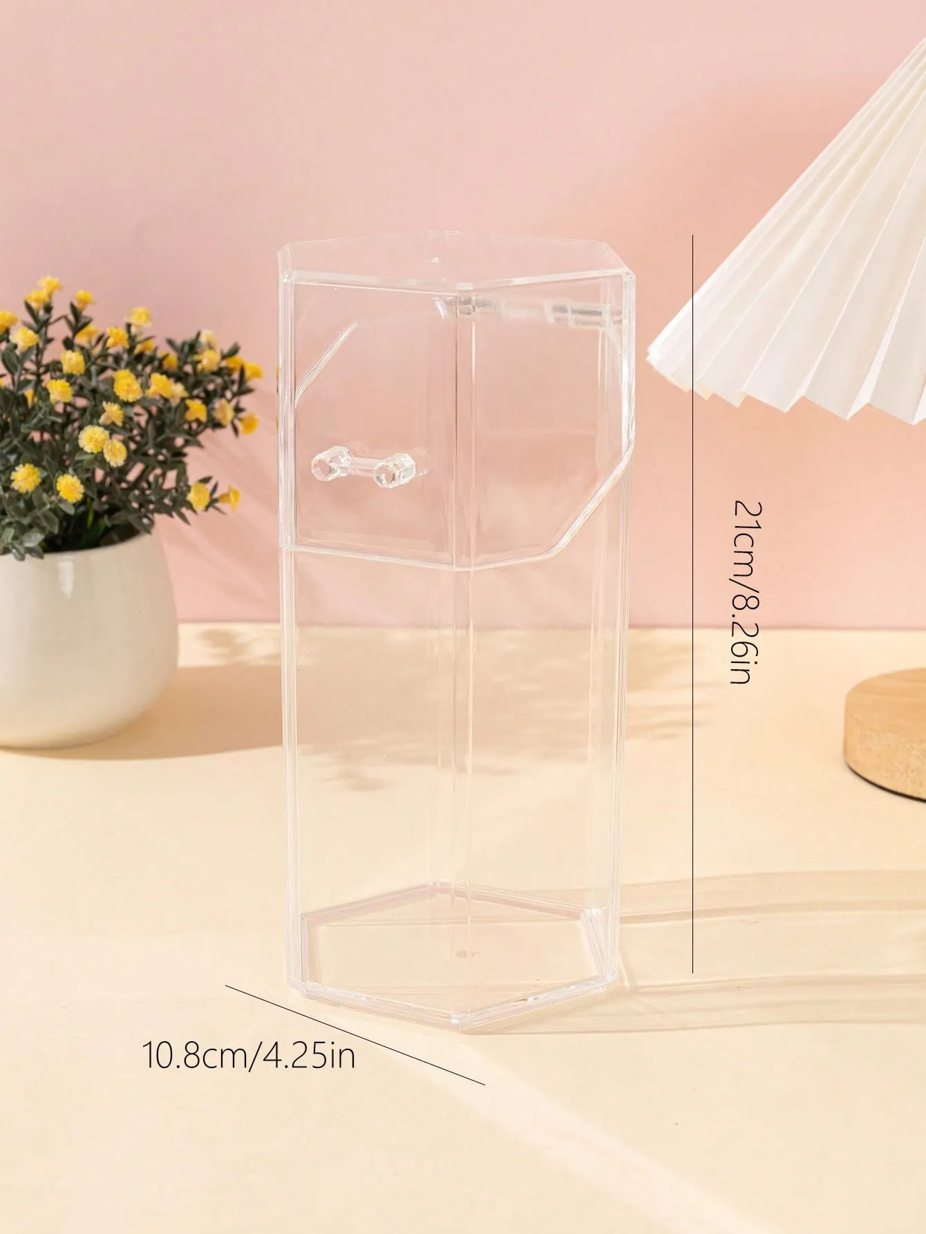 1pc ABS Clear Makeup Brush Storage Bucket