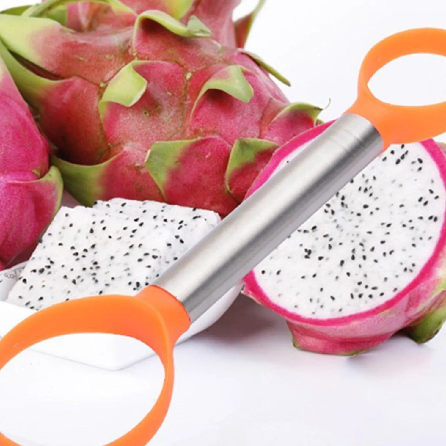 2192 Watermelon Papaya Peeling Seed Double Side Melon Corer Dig Pulp Separator