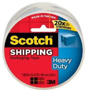 3M Scotch 3850 1.88" X 54.6 yd Clear Packing / Packaging / Shipping Tape - Quantity of 24