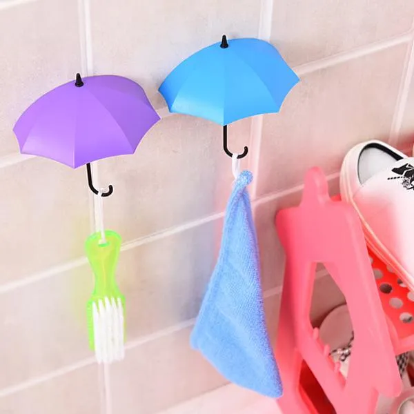 3Pcs Windfall Colorful Umbrella Wall Key Hanging Organizer ( Pack Of 2 )