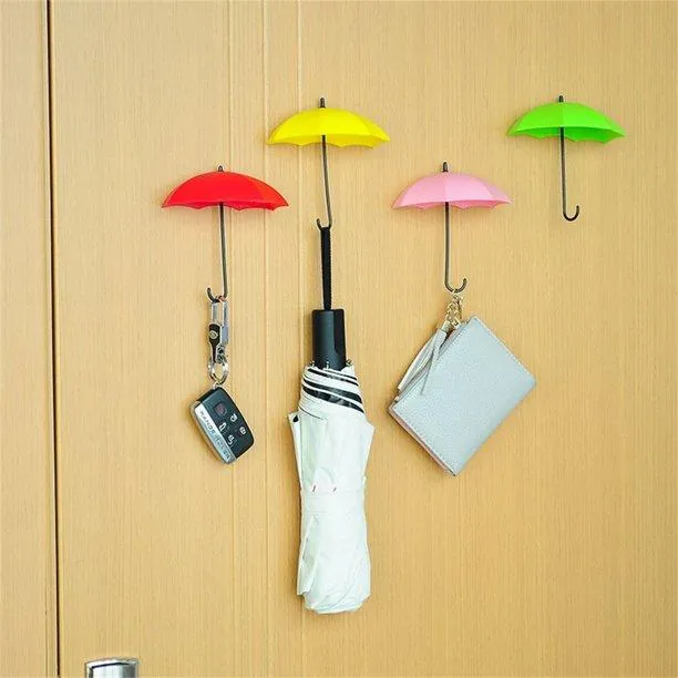 3Pcs Windfall Colorful Umbrella Wall Key Hanging Organizer ( Pack Of 2 )