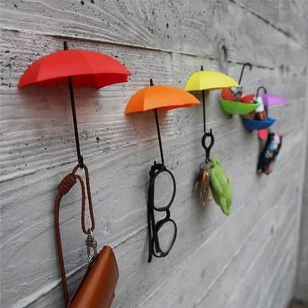 3Pcs Windfall Colorful Umbrella Wall Key Hanging Organizer ( Pack Of 2 )