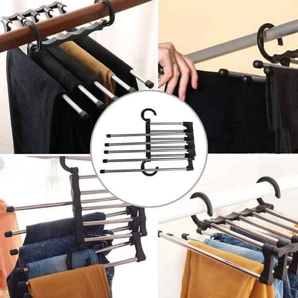 5 in 1 Space Saver Trouser Hangers Organizer