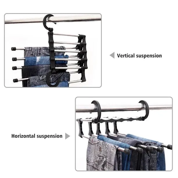 5 in 1 Space Saver Trouser Hangers Organizer