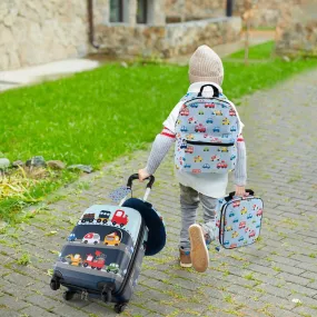 5 Piece Kids Luggage Set Carry-on Children Rolling Suitcase Set with Backpack-Blue