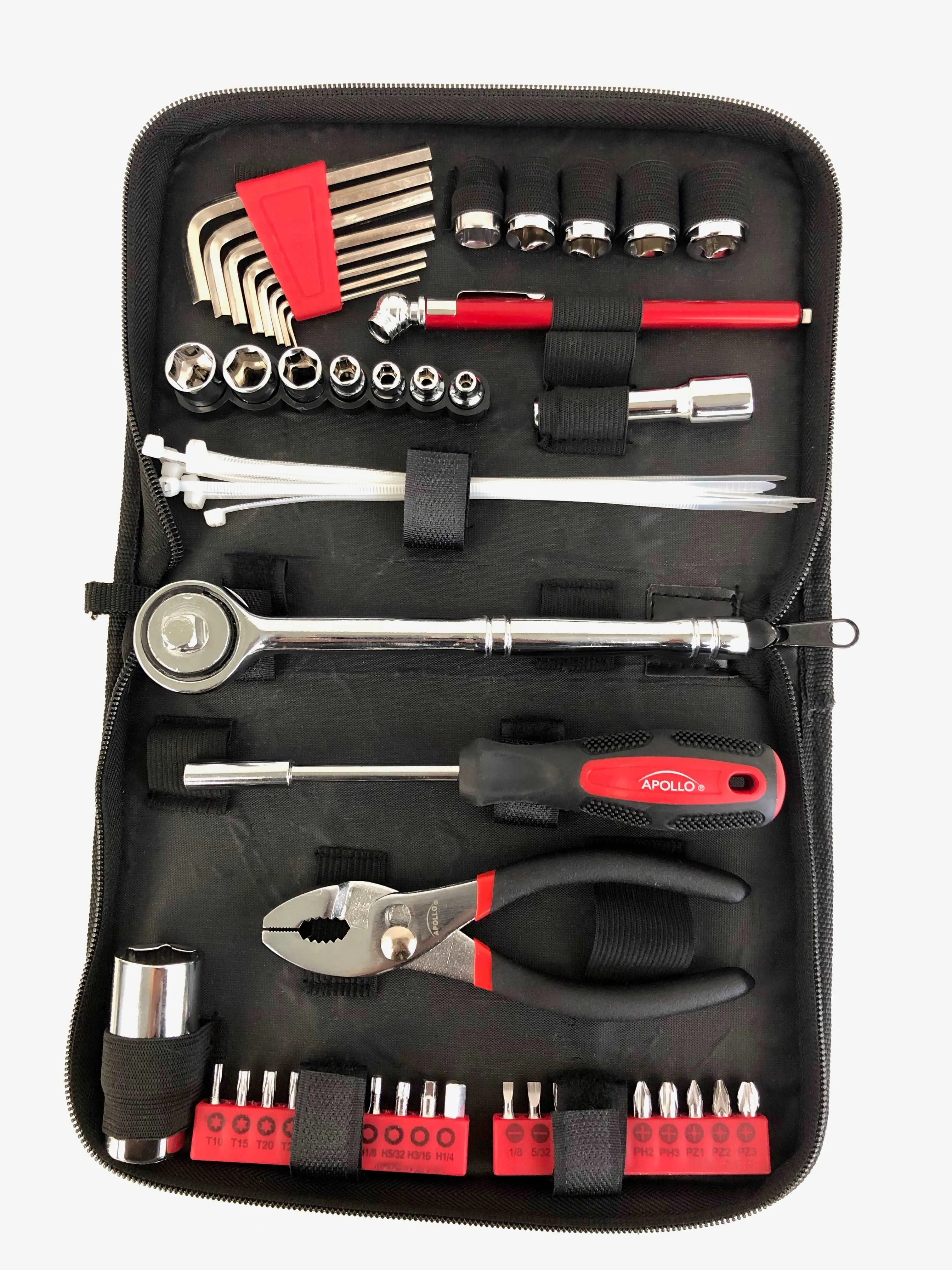 56 Piece SAE Auto Tool Set In Zipper Case - DT9774