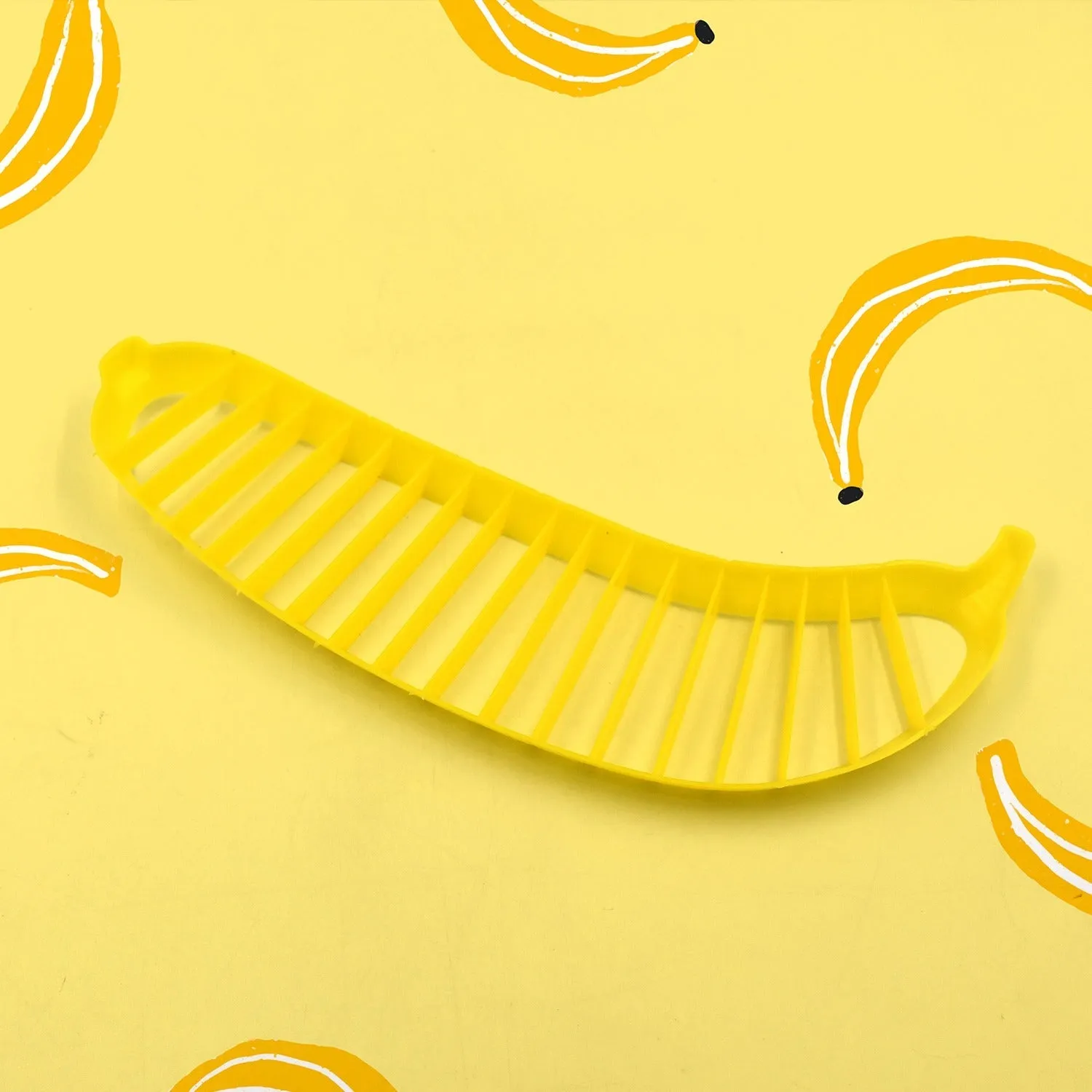 5897 Banana Slicer- Perfect for Fruit Salads Handle Plastic Banana Fruit Slicer Cutter Chopper