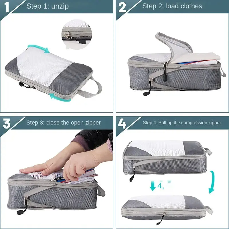 5pc Collapsible Compression Packing Cubes