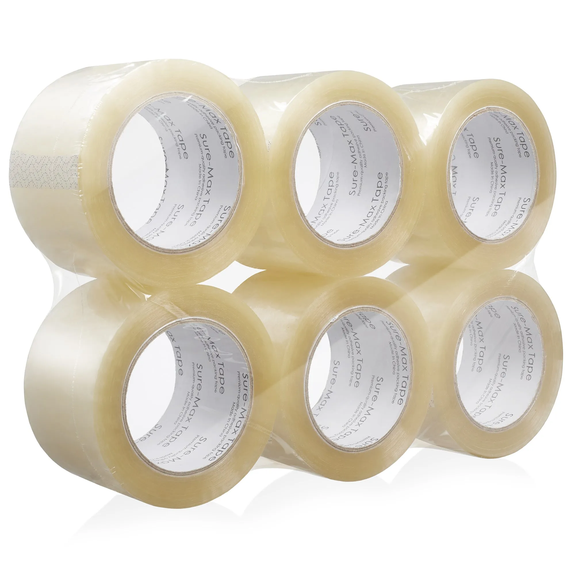 6-Rolls Extra-Wide Packing Tape (3" x 110 yard/330' each) - Clear