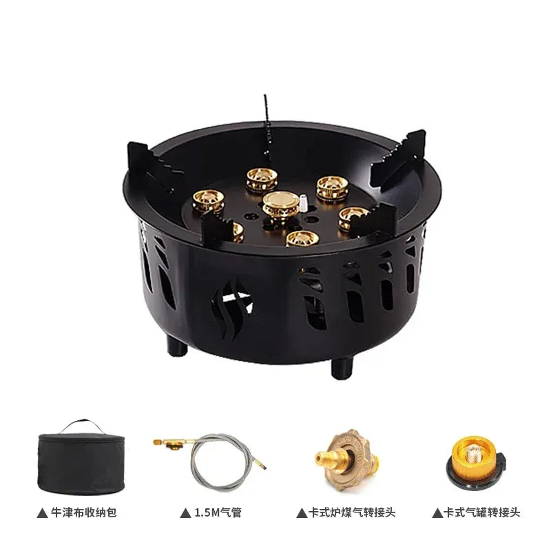 7-Core Camping Portable Camping Burners BBQ Cooking Equipment