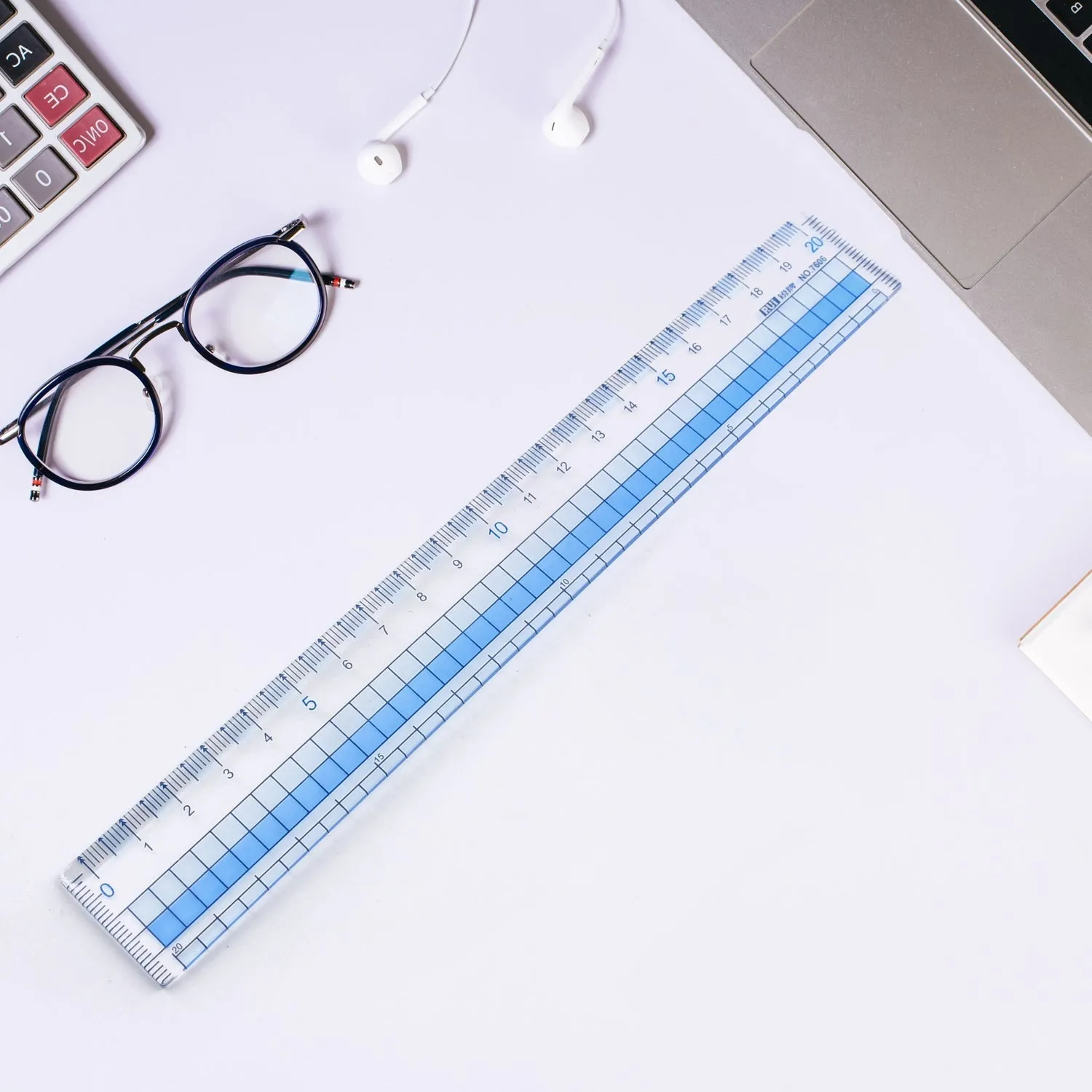 7925 Transparent Ruler, Plastic Rulers, for School Classroom, Home, or Office