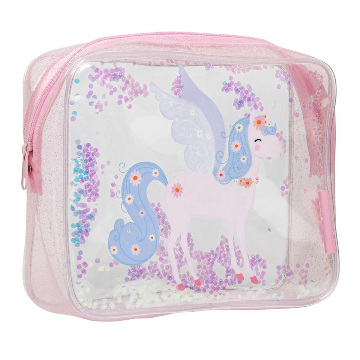 A Little Lovely Company Toiletry Bag Glitter Unicorn