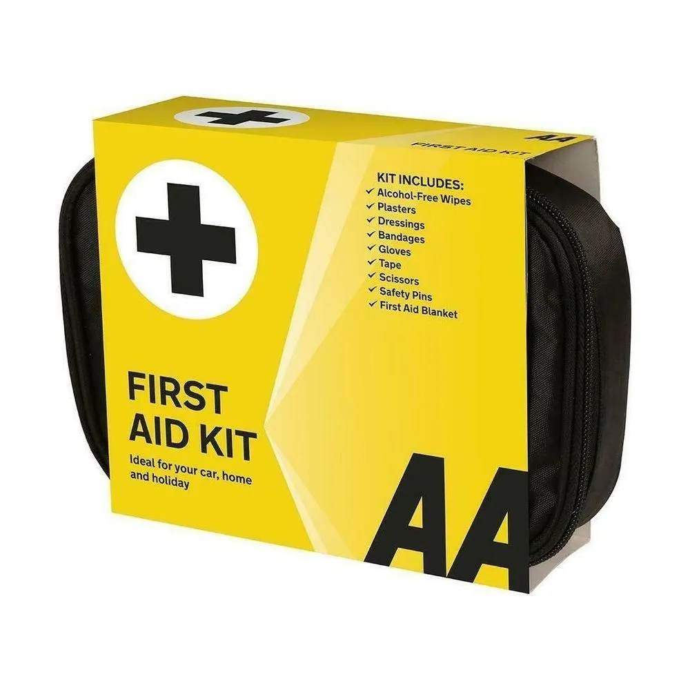 AA 45 Piece First Aid Kit Medical Emergency Bag Travel Work Home Car Office Box