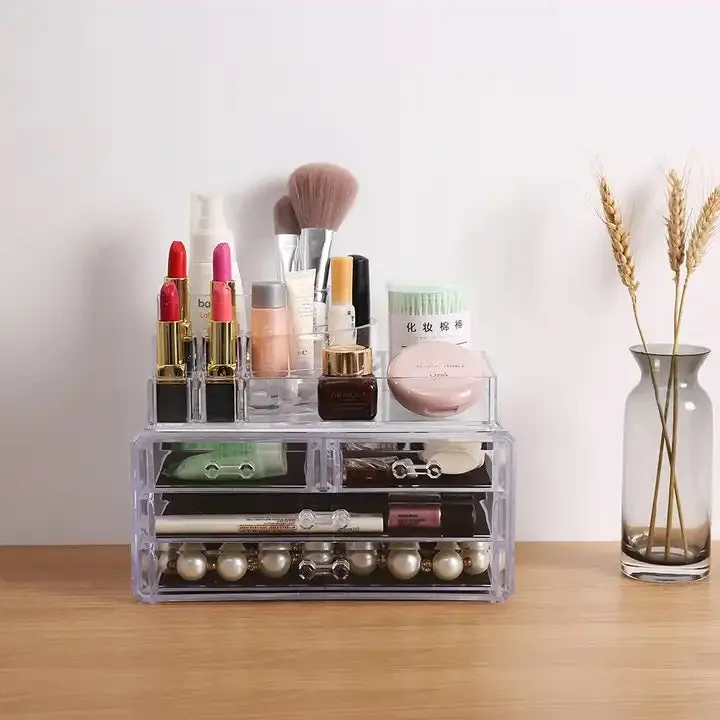 Acrylic 6 Drawers Makeup Organizer-(5300)Transparent