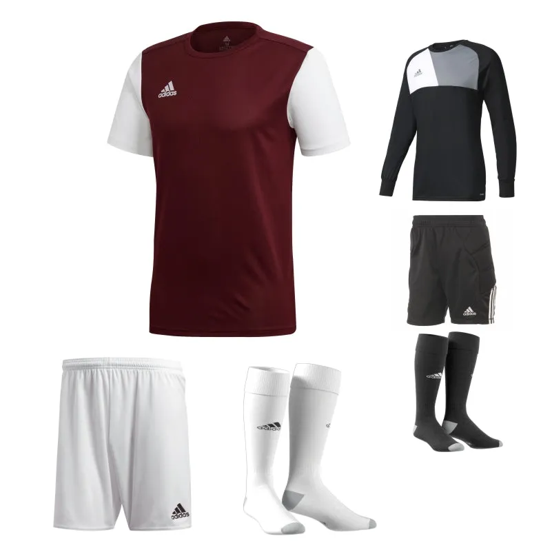 ADIDAS ESTRO 19 SS KIT BUNDLE MAROON