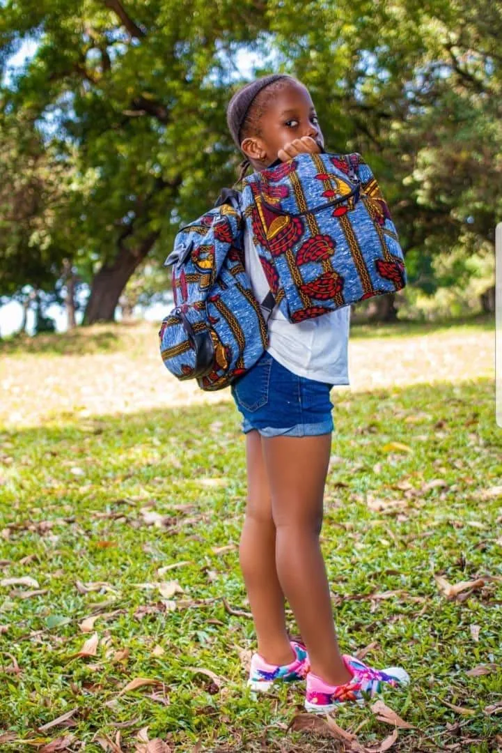 African Print Backpack