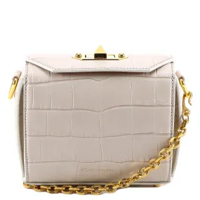 Alexander McQueen Crocodile Embossed Shoulder Bag