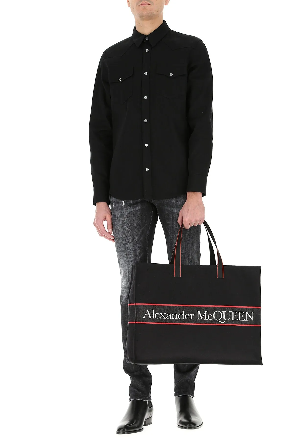 Alexander McQueen East West Selvedge Tote Bag