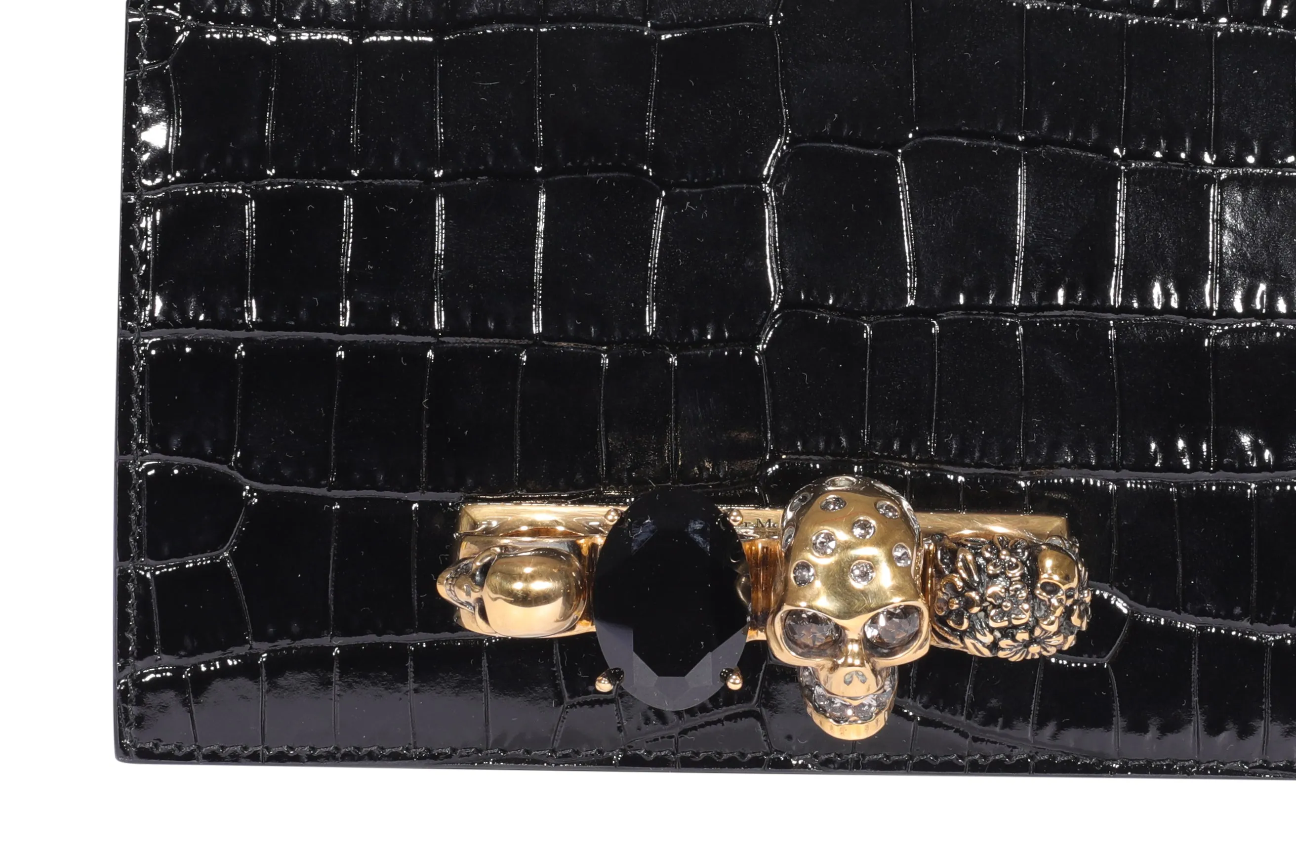 Alexander McQueen Four-Ring Embellished Crossbody Bag