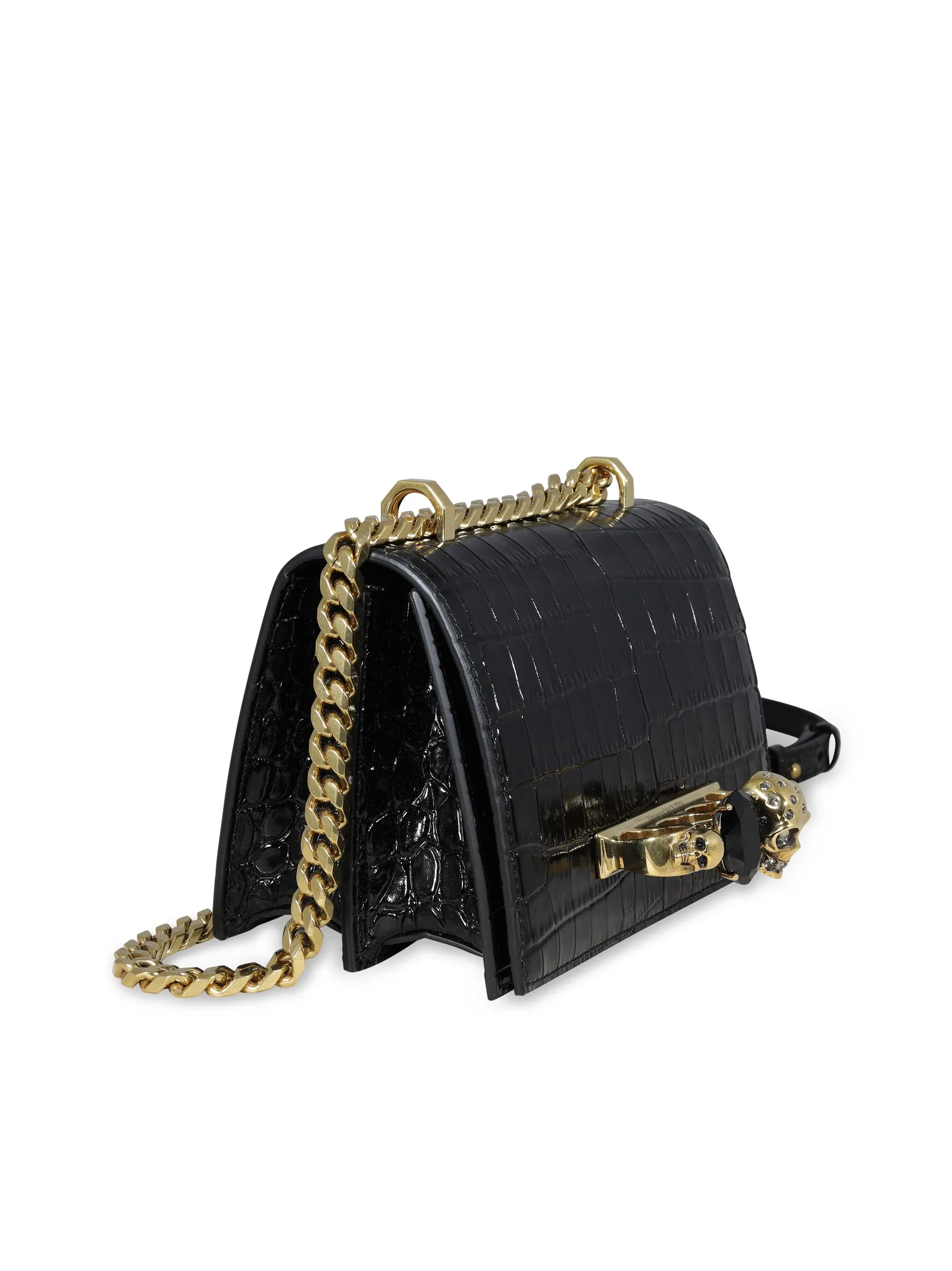 Alexander McQueen Four-Ring Embellished Crossbody Bag