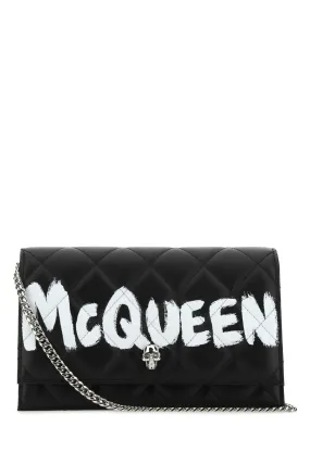 Alexander McQueen Logo Graffiti Medium Shoulder Bag