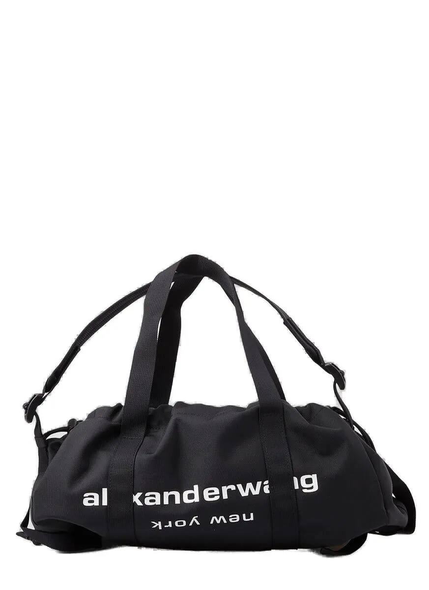 Alexander Wang Logo Printed Drawstring Duffle Bag