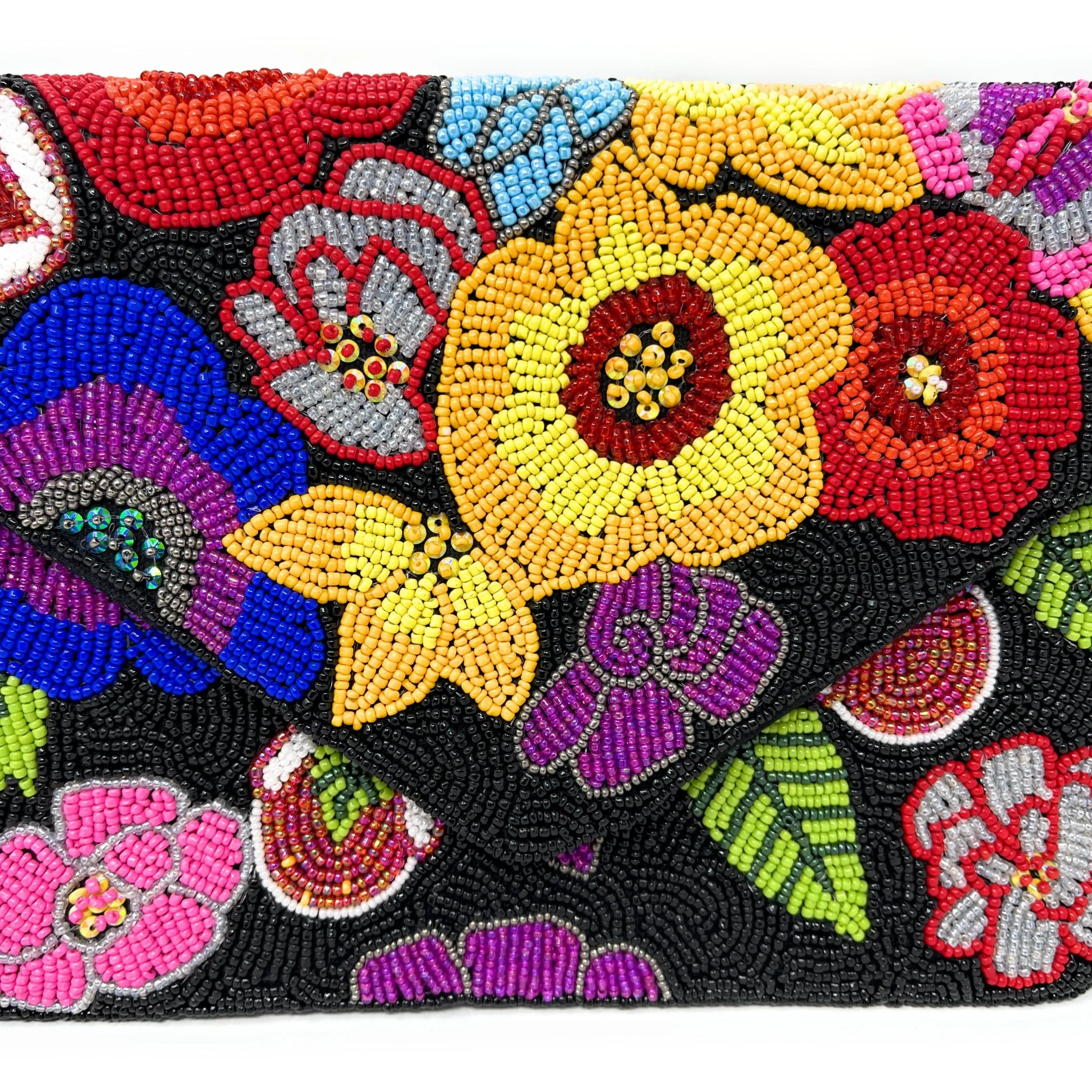 Alice Beaded Floral Clutch Purse