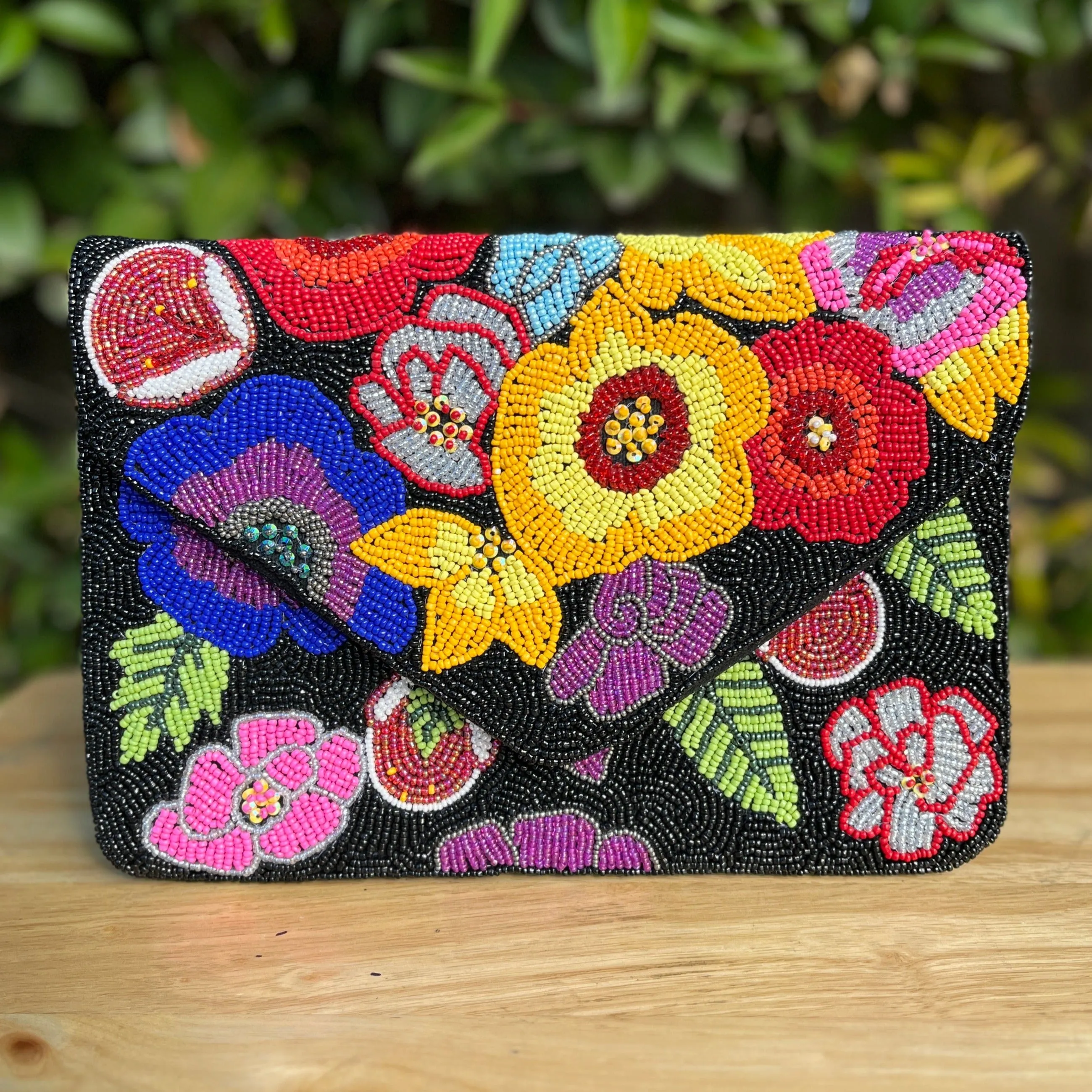 Alice Beaded Floral Clutch Purse