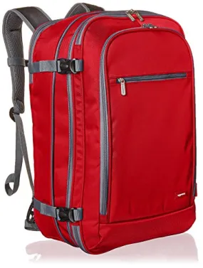 AmazonBasics Carry-On Travel Backpack, Red