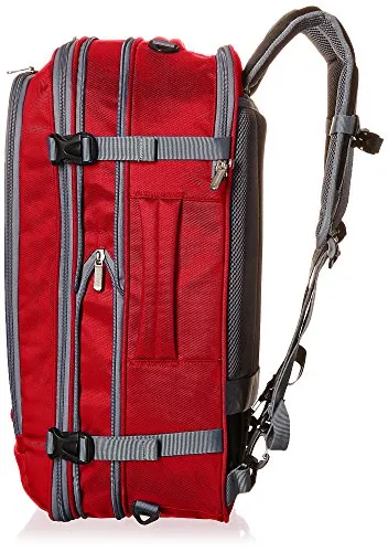 AmazonBasics Carry-On Travel Backpack, Red