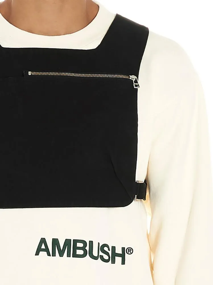 Ambush Logo Print Front Zip Chest Bag