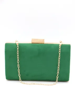 Annika Suede Clutch (Green)