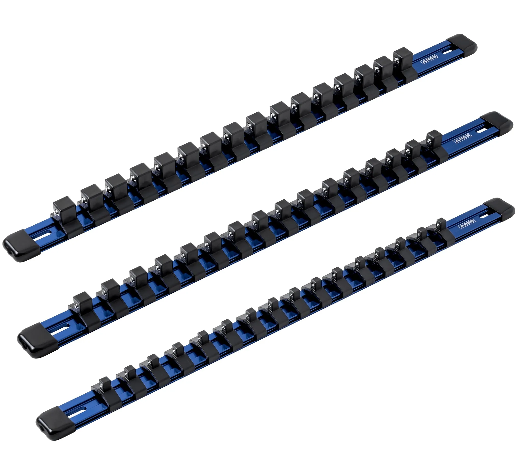 ARES 60041 - 3-Piece Blue Aluminum Socket Rail Set