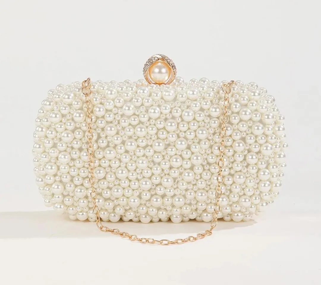 Ariel Pearly Clutch (Gold)