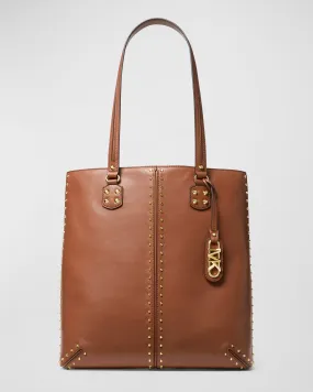 Astor Large Studded Leather Tote Bag