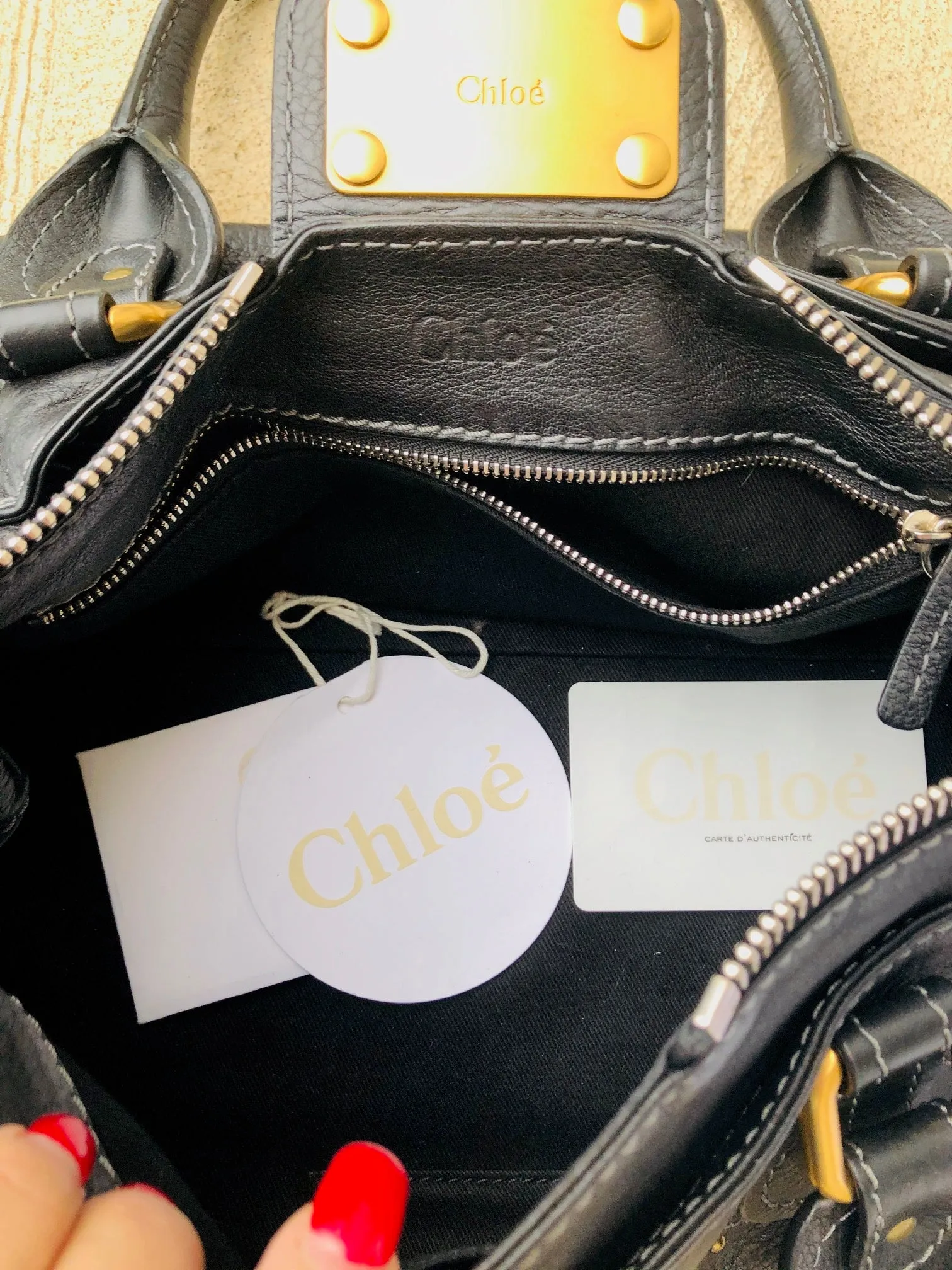 Authentic Chloe' Paddington Leather Handbag (preowned)