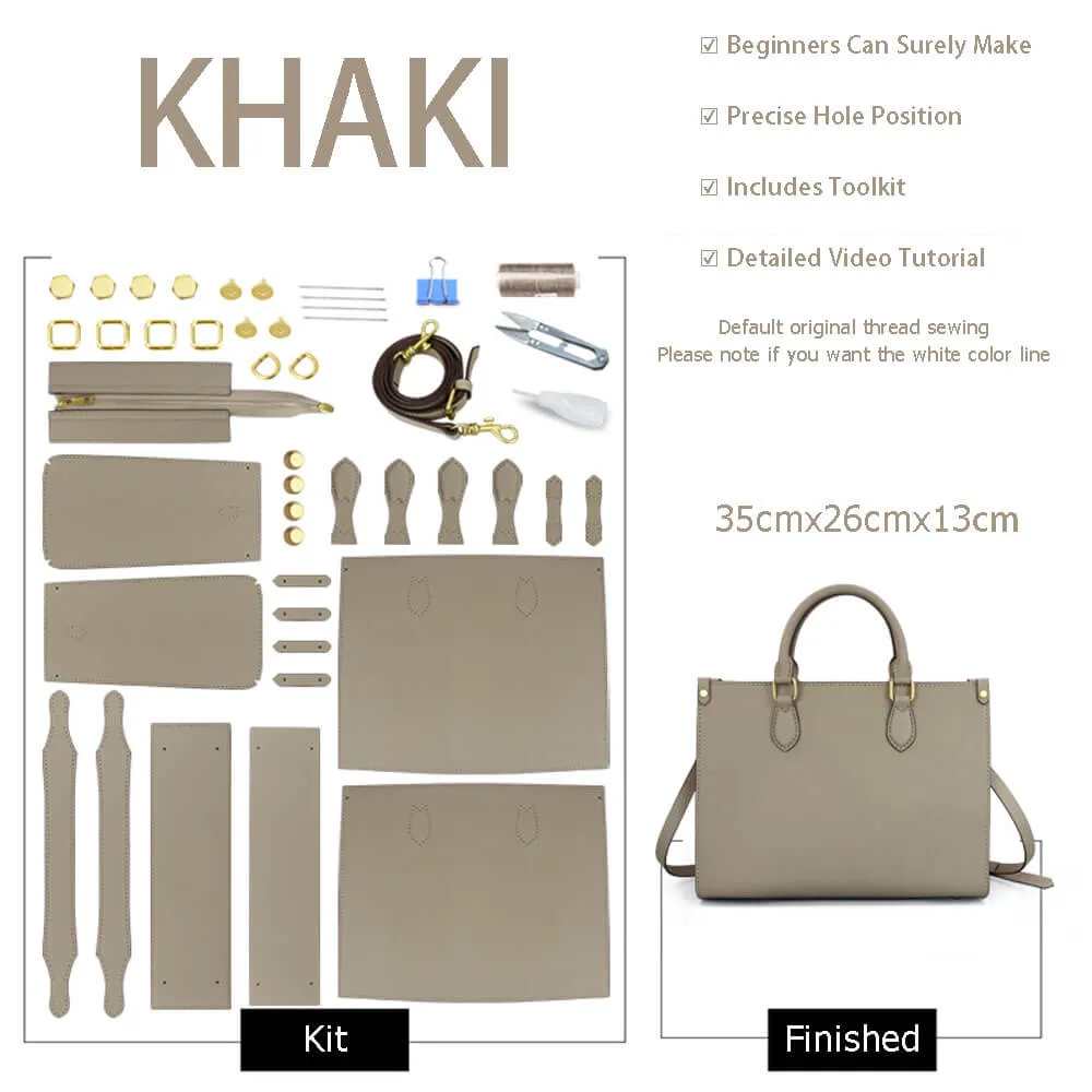 BABYLON™ Lychee Pattern Leather Tote Bag DIY Kit