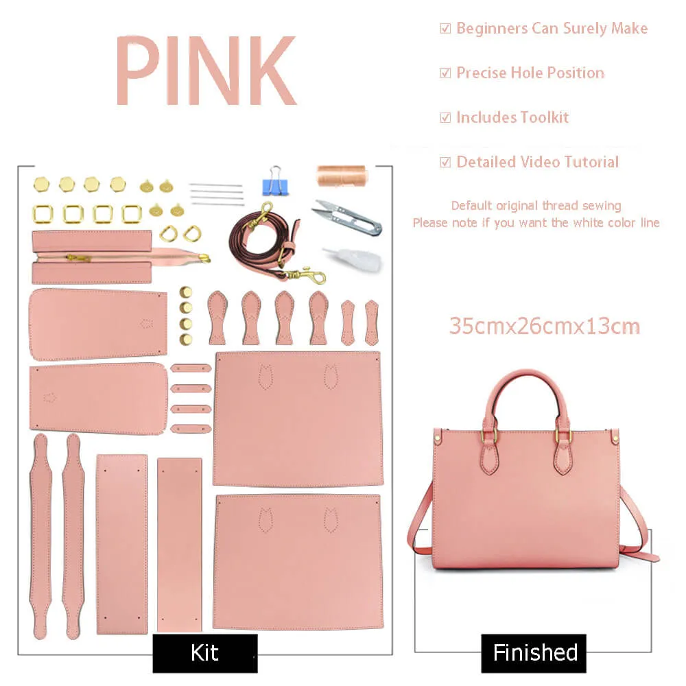 BABYLON™ Lychee Pattern Leather Tote Bag DIY Kit