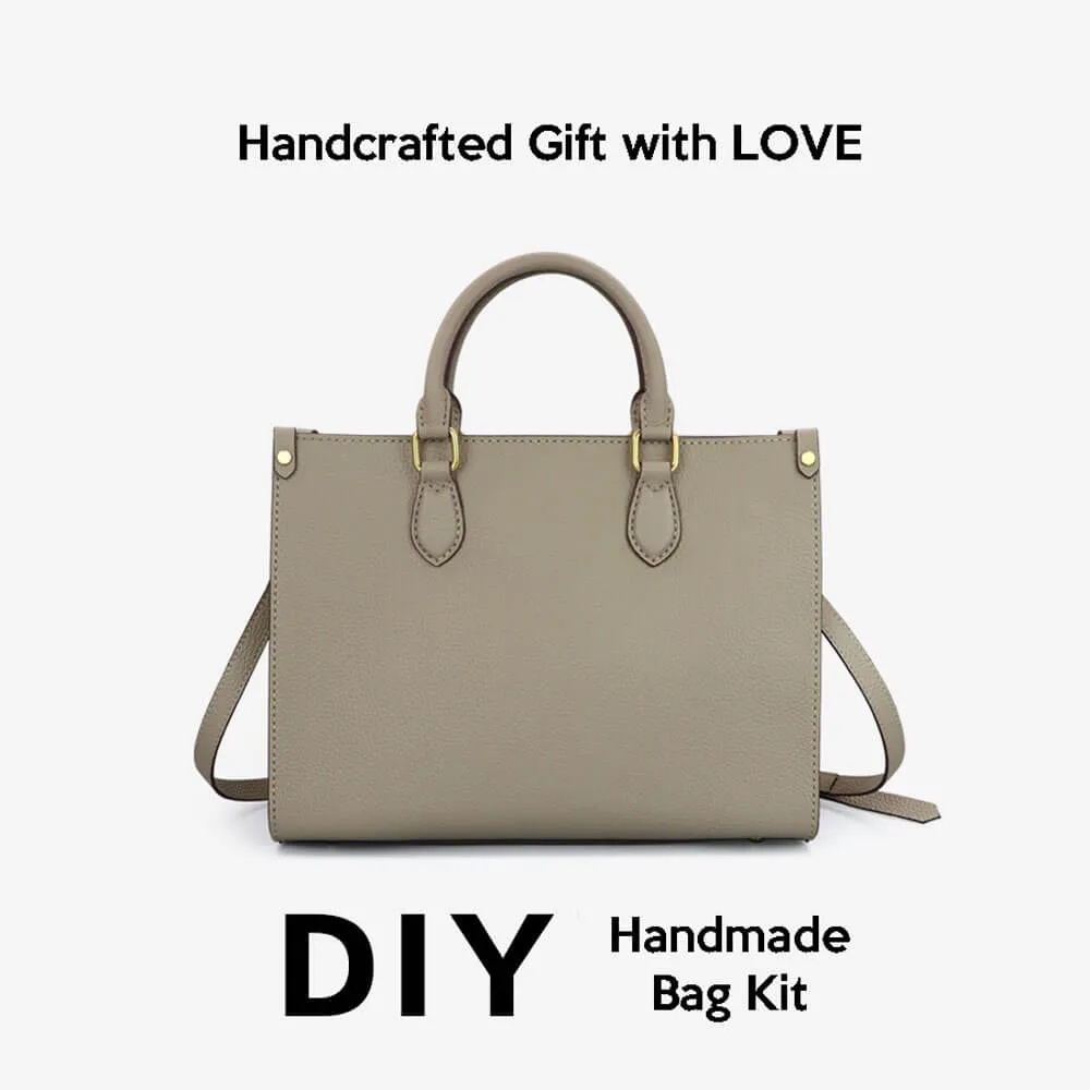 BABYLON™ Lychee Pattern Leather Tote Bag DIY Kit