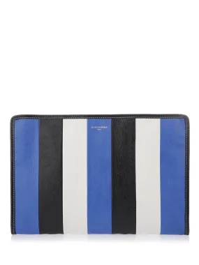 Balenciaga Bazar Striped Clutch Bag