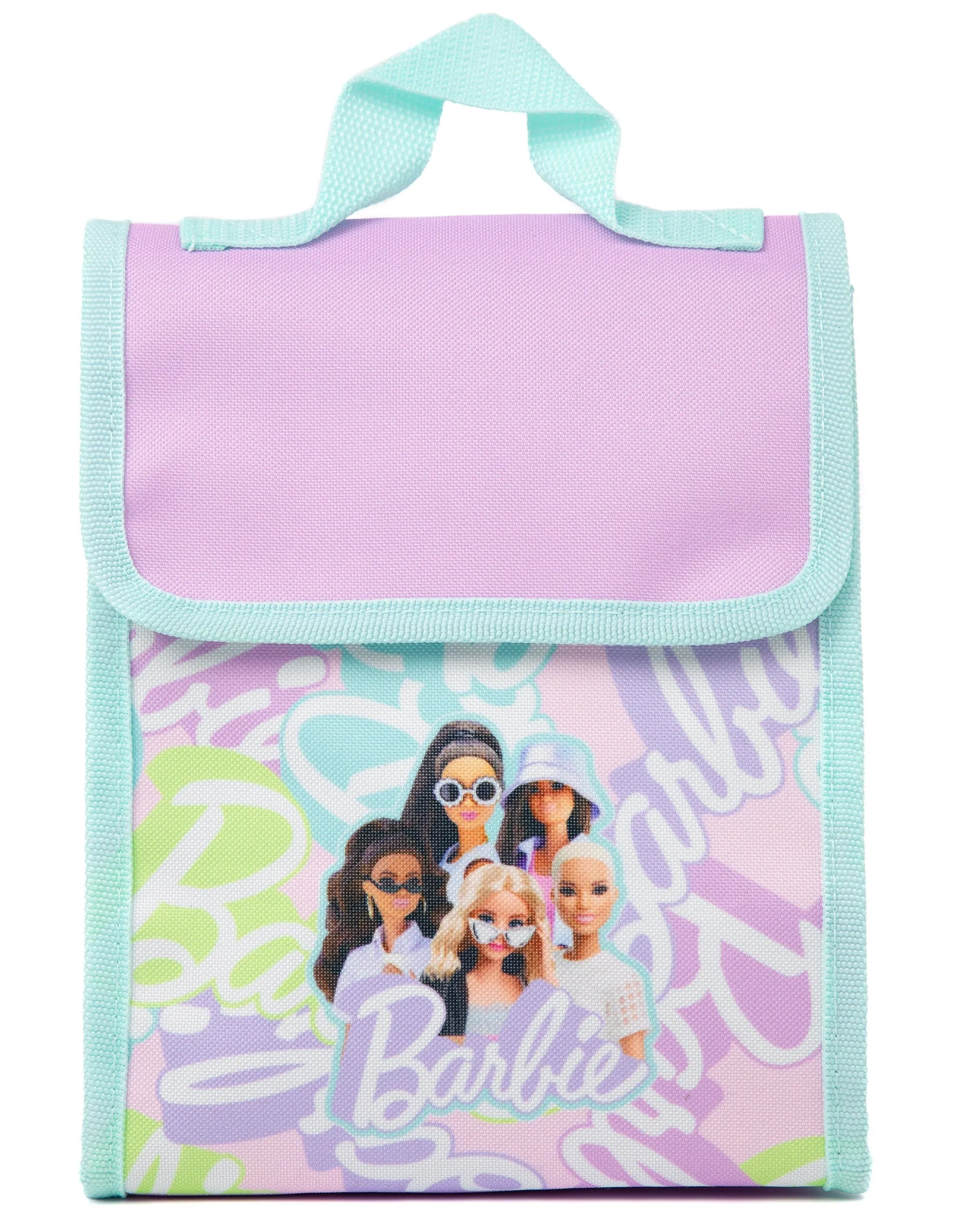 Barbie Printed Girls Purple 4 Piece Backpack Set