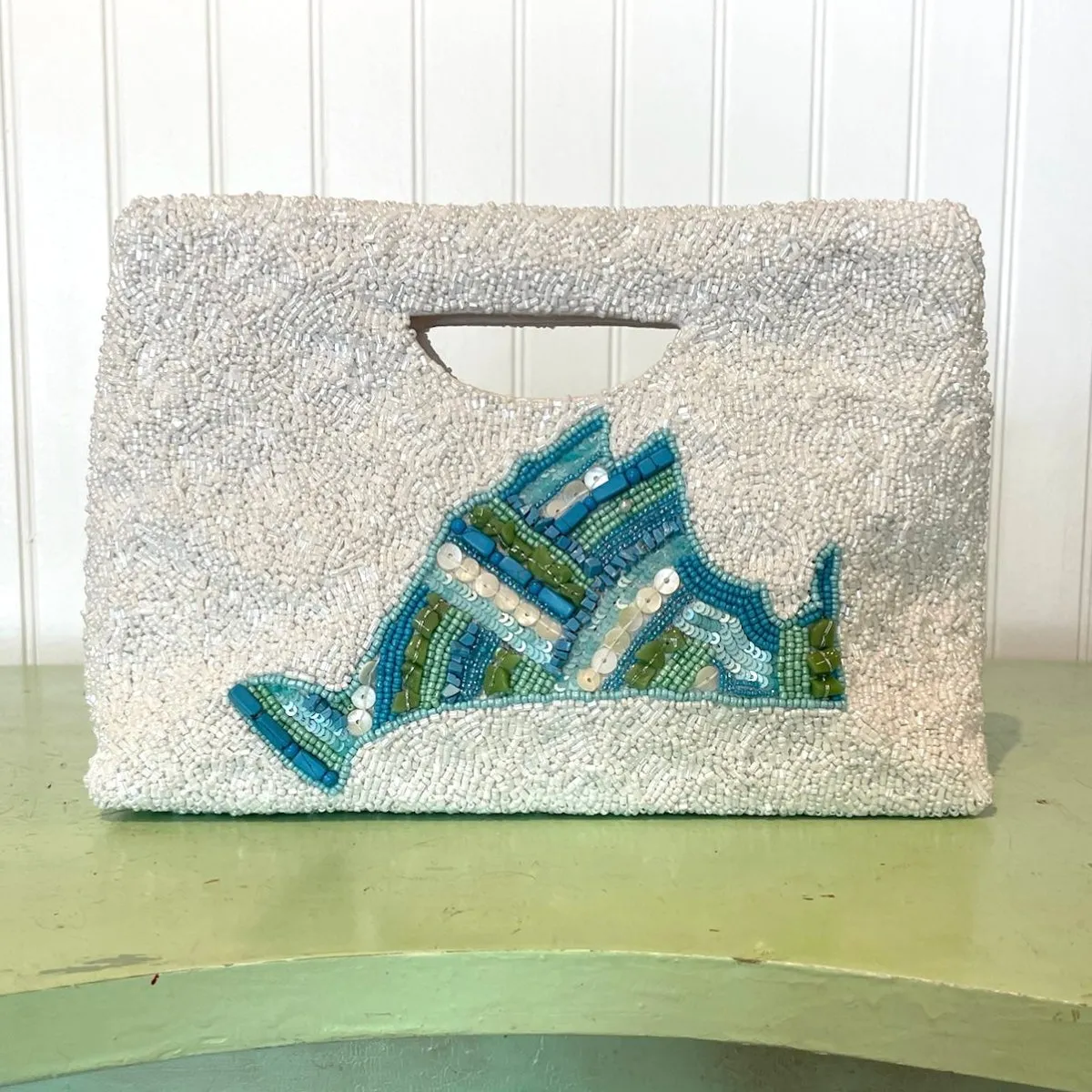 Beaded Statement Clutch, Martha's Vineyard Island