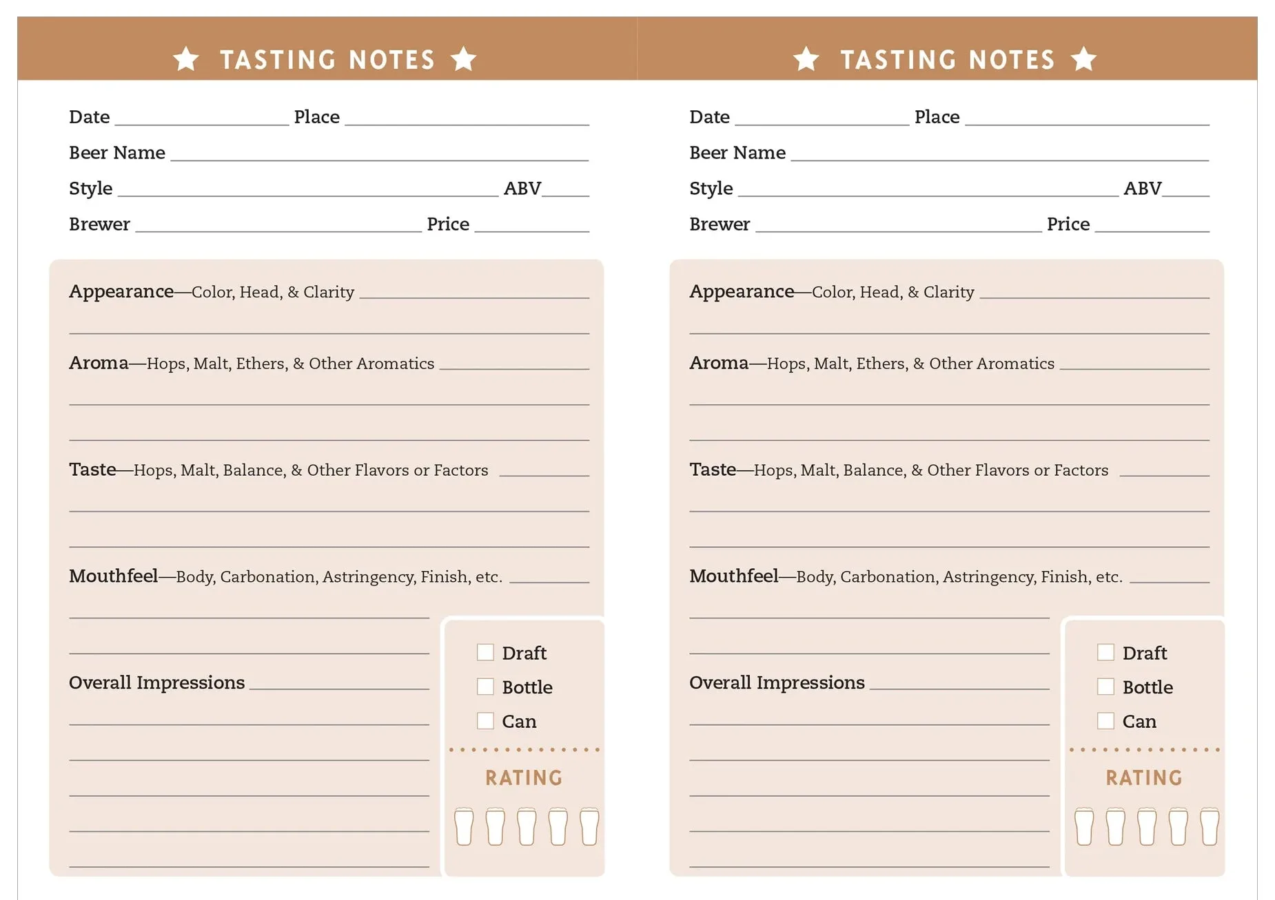 Beer Review Logbook