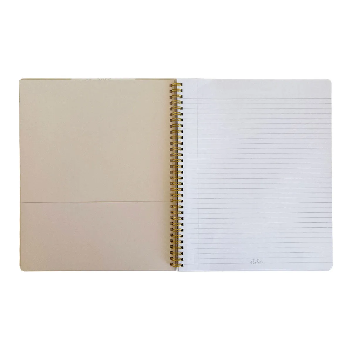 Beige Tropical Pattern Spiral Notebook