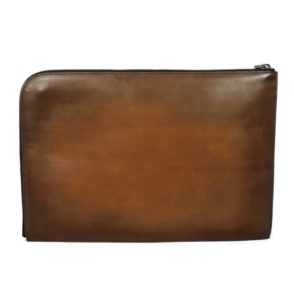 Berluti Nino XL Scritto Leather Clutch