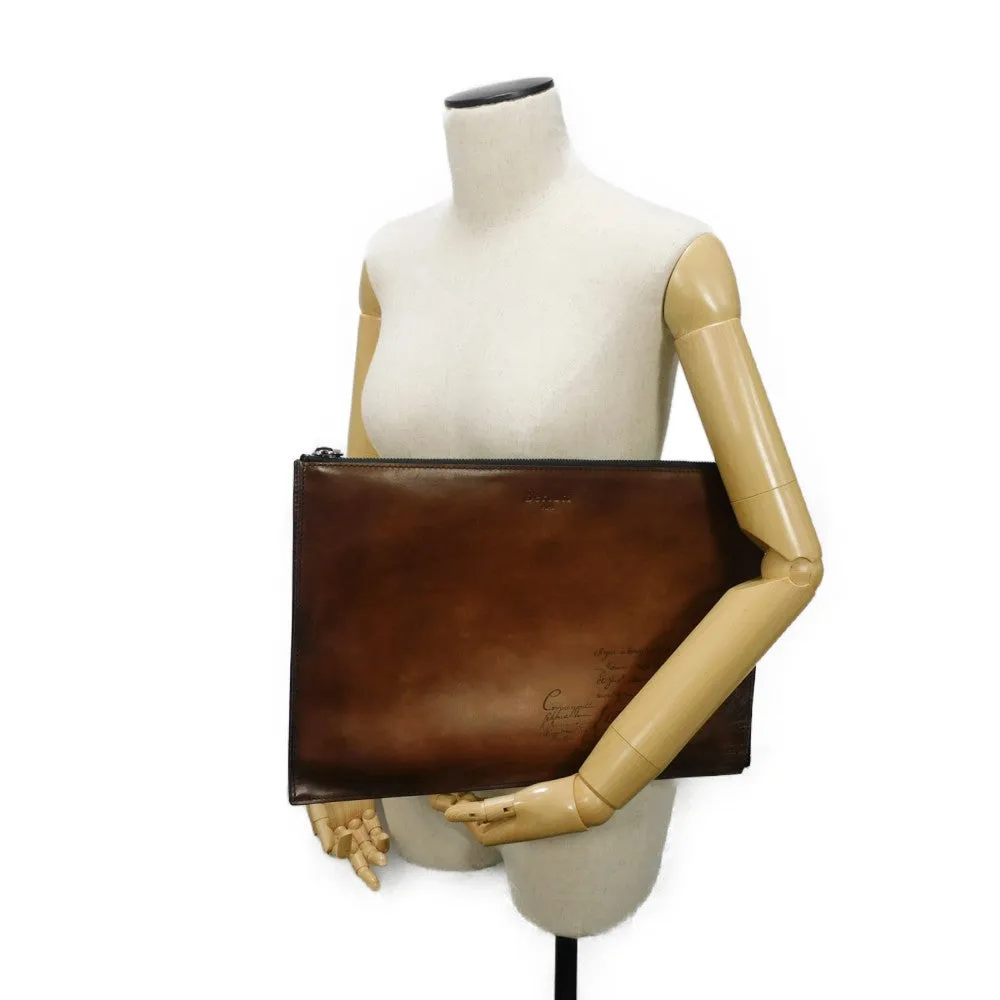 Berluti Nino XL Scritto Leather Clutch