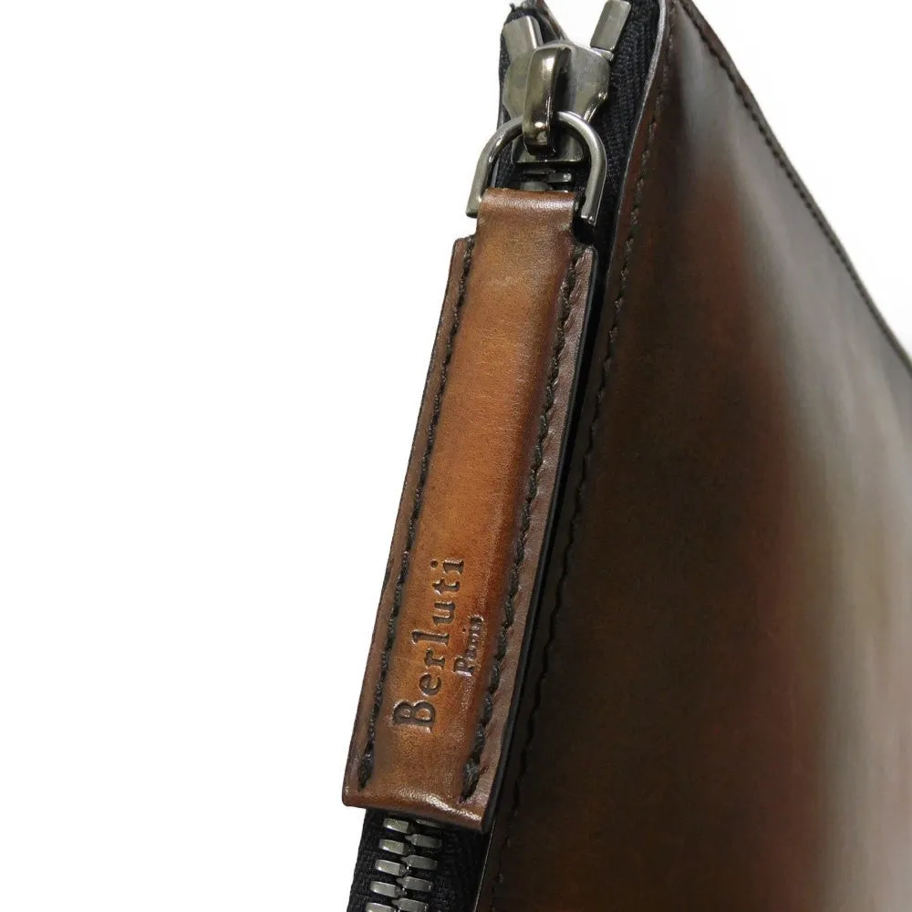 Berluti Nino XL Scritto Leather Clutch