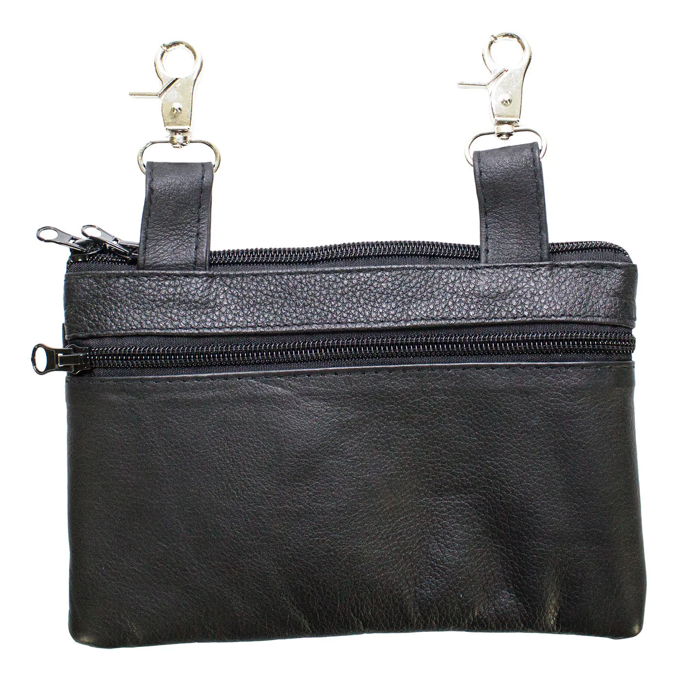 Black Naked Cowhide Leather Studded Belt Bag