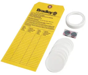 Bradley On-Site Portable Eye Wash Refill Kit With Replacement Cap, Foam Liners And Inspection Tag For On-Site Emergency Eye Wash Station For S19-921 Gravity-Fed Eye Wash Station